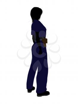 Royalty Free Clipart Image of a Female Officer