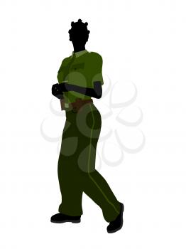 Royalty Free Clipart Image of a Female Sheriff