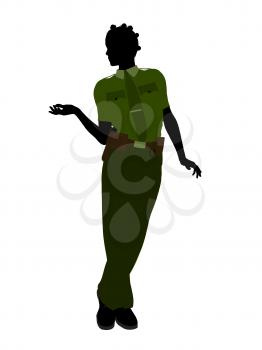 Royalty Free Clipart Image of a Female Sheriff