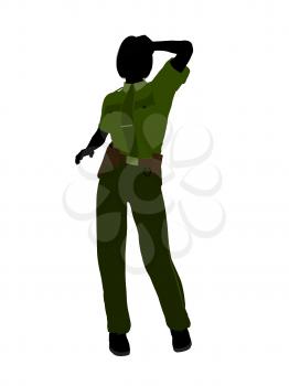 Royalty Free Clipart Image of a Female Sheriff