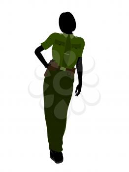 Royalty Free Clipart Image of a Female Sheriff