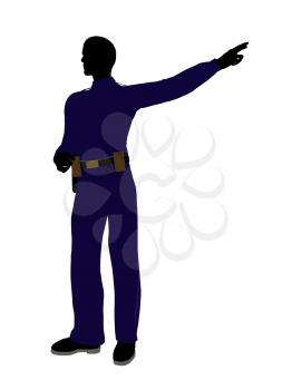 Royalty Free Clipart Image of a Police Officer