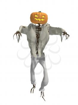 Royalty Free Clipart Image of a Pumpkin Man