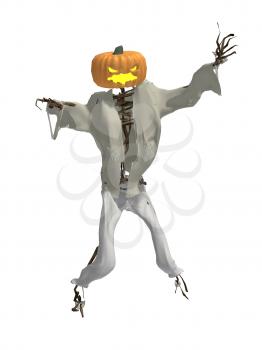 Royalty Free Clipart Image of a Pumpkin Man