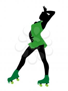 Royalty Free Clipart Image of a Roller Skater