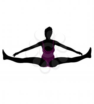 Royalty Free Clipart Image of a Gymnast Silhouette