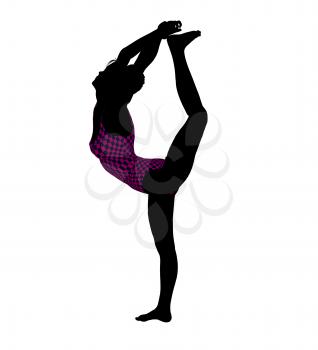 Royalty Free Clipart Image of a Gymnast Silhouette