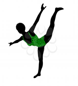 Royalty Free Clipart Image of a Gymnast