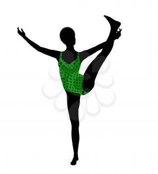 Royalty Free Clipart Image of a Gymnast