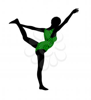 Royalty Free Clipart Image of a Gymnast