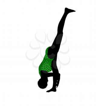 Royalty Free Clipart Image of a Gymnast