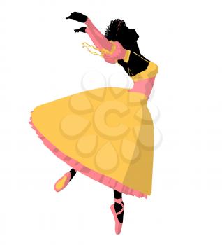 Royalty Free Clipart Image of a Ballet Dancer