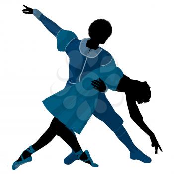 Royalty Free Clipart Image of Ballet Dancers