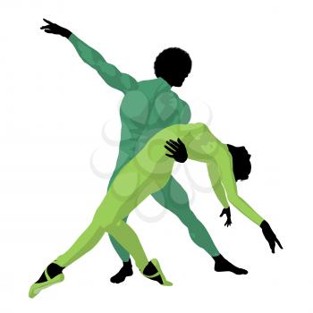 Royalty Free Clipart Image of Ballet Dancers