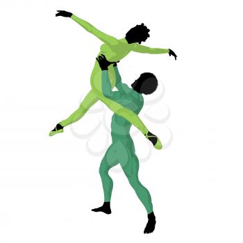 Royalty Free Clipart Image of Ballet Dancers