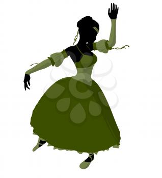 Royalty Free Clipart Image of a Ballerina