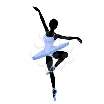 Royalty Free Clipart Image of a Ballerina Silhouette