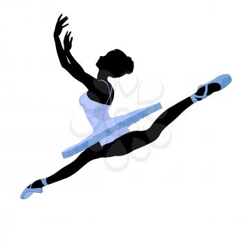 Royalty Free Clipart Image of a Ballerina Silhouette