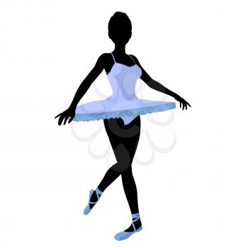 Royalty Free Clipart Image of a Ballerina Silhouette