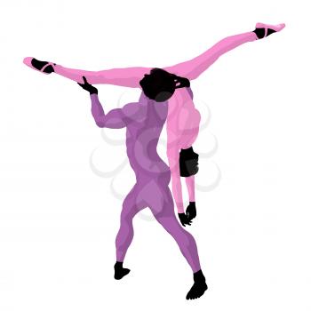 Royalty Free Clipart Image of Ballet Dancers