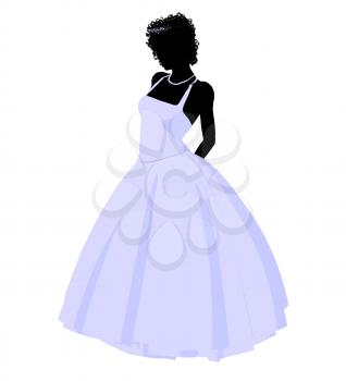 Royalty Free Clipart Image of a Bride