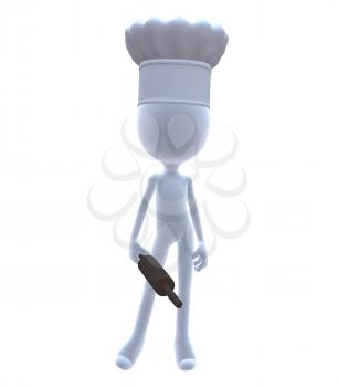 Royalty Free Clipart Image of a 3D Chef