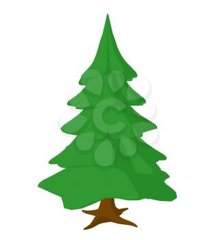 Cartoon tree on a white background