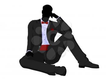 Royalty Free Clipart Image of a Bridegroom