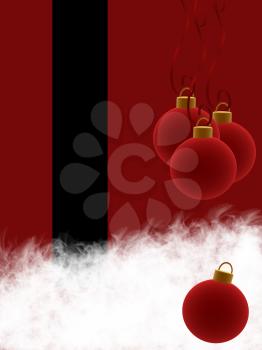 Royalty Free Clipart Image of a Christmas Ornament Background