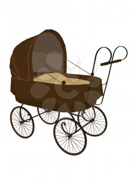 Royalty Free Clipart Image of a Baby Buggy