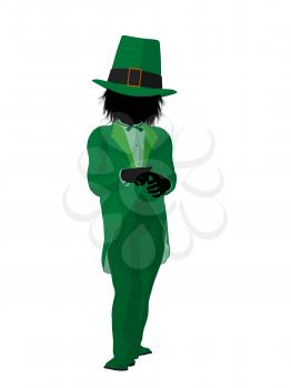 Royalty Free Clipart Image of a Leprechaun