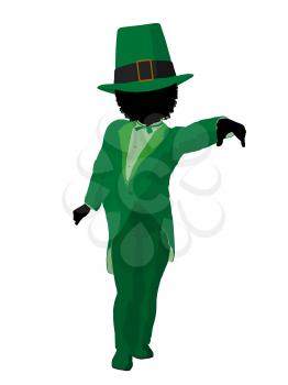 Royalty Free Clipart Image of a Girl Leprechaun