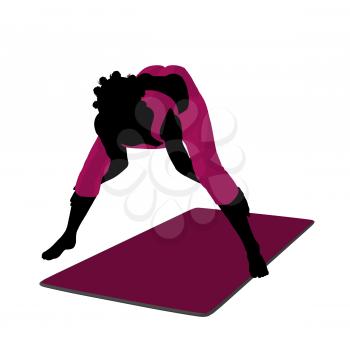 Royalty Free Clipart Image of a Woman Doing Yoga