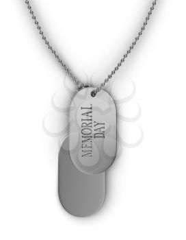 3D Illustration of Dog Tags