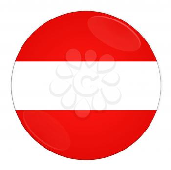 Abstract illustration: button with flag from austria country