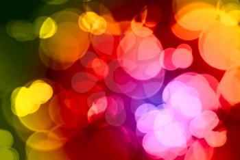 Beautiful abstract warm color background of holiday lights