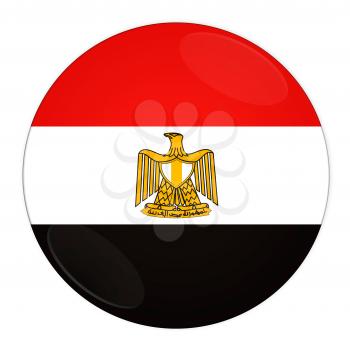 Abstract illustration: button with flag from Egypt country