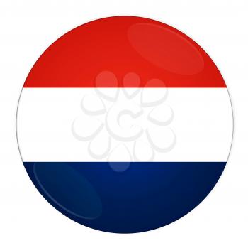 Abstract illustration: button with flag from Luxembourg country