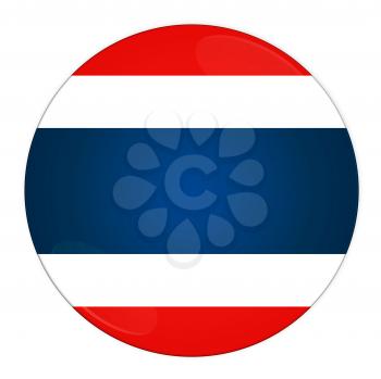 Abstract illustration: button with flag from Thailand country