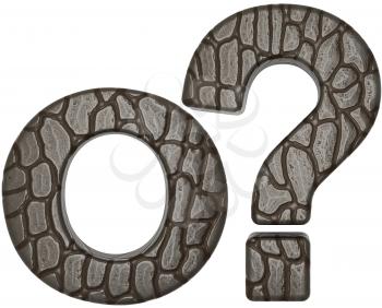 Royalty Free Clipart Image of Alligator Skin Font