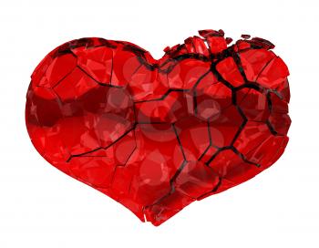 Royalty Free Clipart Image of a Broken Heart