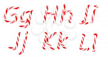 Royalty Free Clipart Image of Candy Cane Font