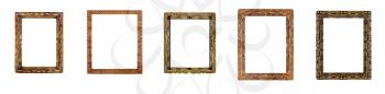 Royalty Free Clipart Image of Wooden Frames