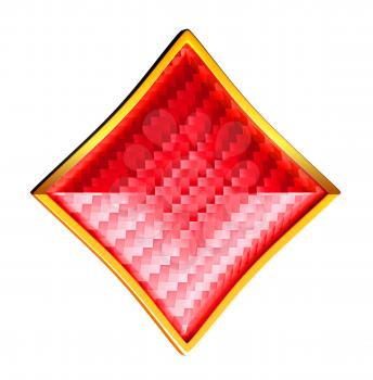 Royalty Free Clipart Image of a Diamond Card Suit