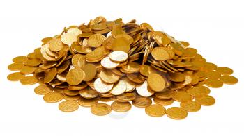 Royalty Free Clipart Image of a Pile of Coins