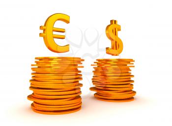 Royalty Free Clipart Image of Currency Equality