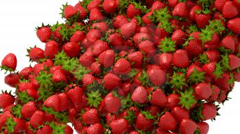 Royalty Free Clipart Image of Strawberries