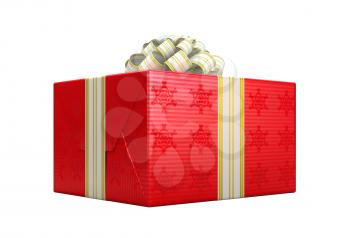 Royalty Free Clipart Image of a Red Present