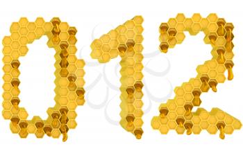 Royalty Free Clipart Image of Honey Numeral Fonts