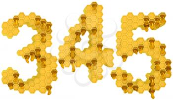 Royalty Free Clipart Image of Honey Numeral Fonts